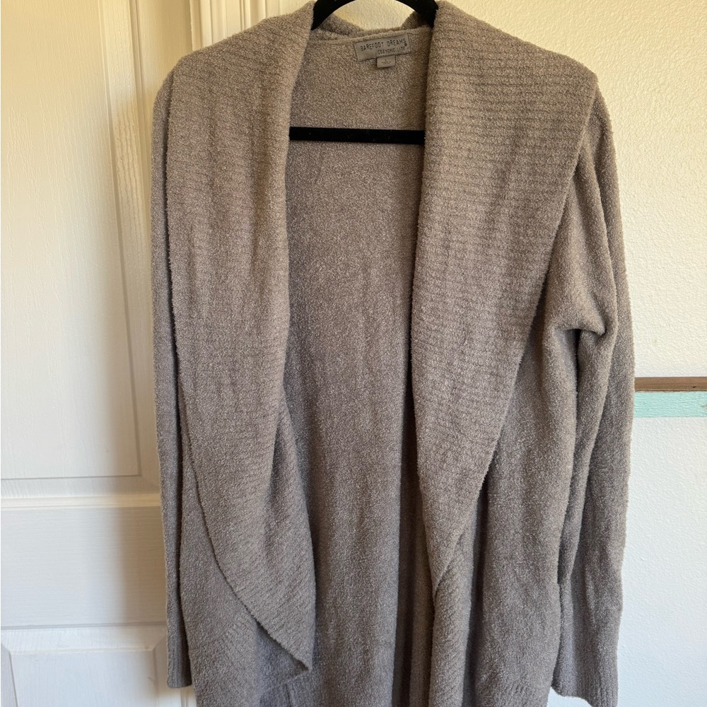 Barefoot Dreams Taupe Open Front Cardigan